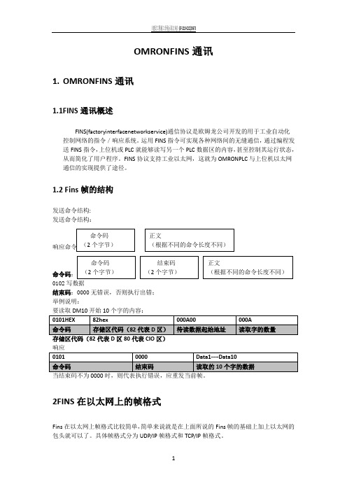 Omron Fins通讯协议