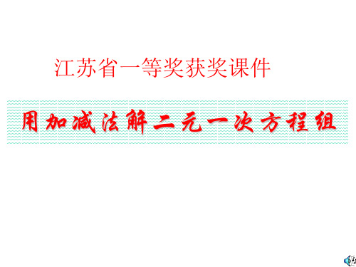 用加减法解二元一次方程组1