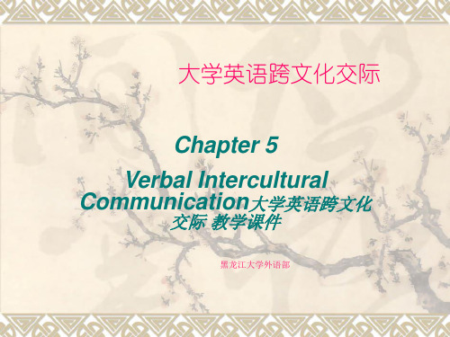 Chapter 5  Verbal Intercultural Communication大学英语跨文化交际 教学课件