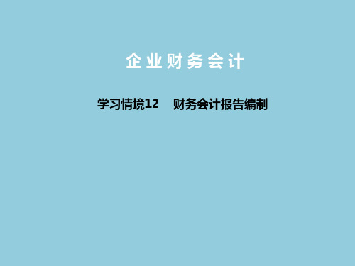 会计报表附注编制