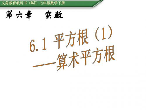 (人教版)七年级数学下册：(课件) 6.1 平方根(1)算术平