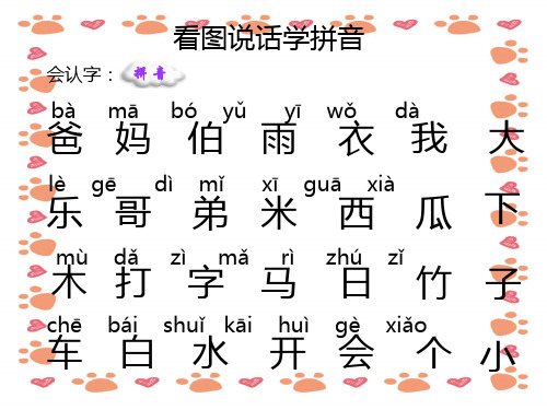 幼儿园生字拼音积累学习