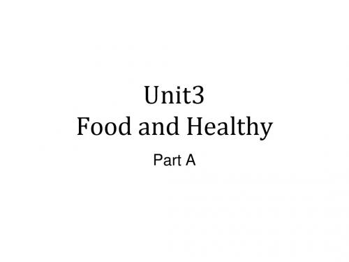 闽教版英语六年级上册Unit-3《Food-and-Health》(Part-B)课件