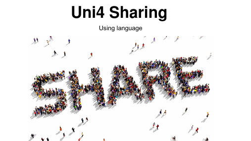 人教版高二英语选修7课件:Unit4 Sharing Using language(共23张PPT)