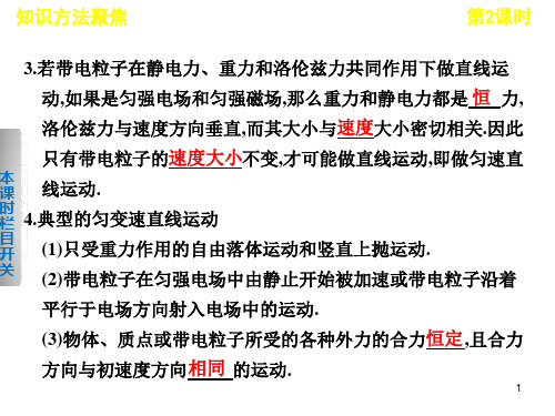 专题二第课时动力学观点在电学中的应用