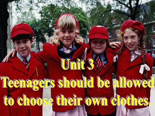 九年级英语-Unit3Teenagers_should_be_allowed_to_choose_their_own_clothe-教学课件AlwAHw