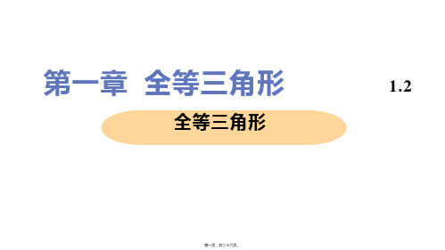 新苏科版八年级上册初中数学 1-2 全等三角形 教学课件