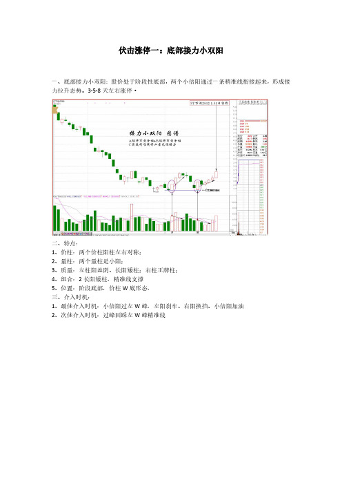 伏击涨停一：底部接力小双阳