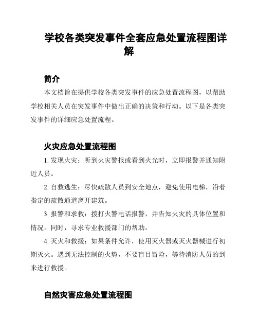 学校各类突发事件全套应急处置流程图详解