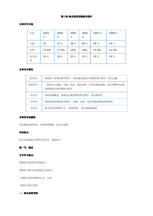 报关员考试第二章第三节知识点及课后考题详解