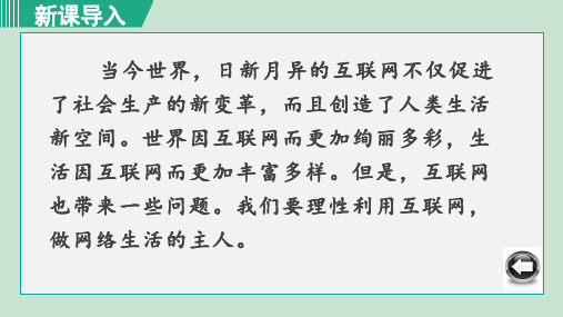 部编版道德与法治八年级上册第二课 网络生活新空间 课件