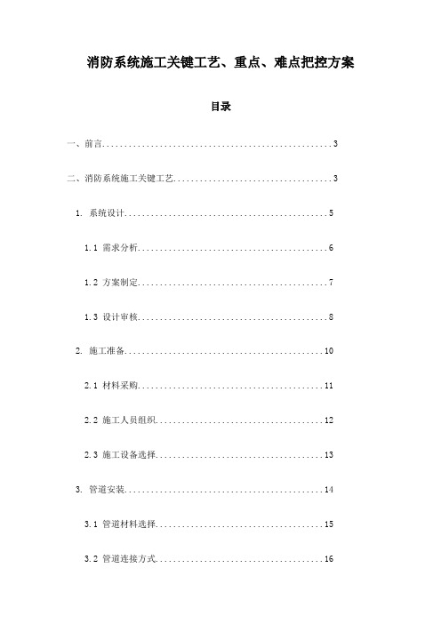 消防系统施工关键工艺、重点、难点把控方案