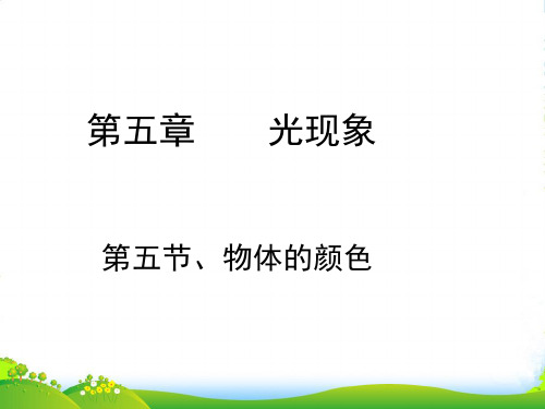 新北师大版八年级物理上册课件 55 物体的颜色(共19张PPT)