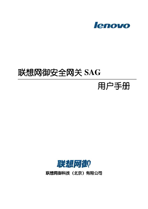 联想网御安全网关SAG用户手册