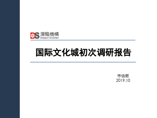 2019年昆明嵩明国际文化城初次调研报告-PPT精品文档