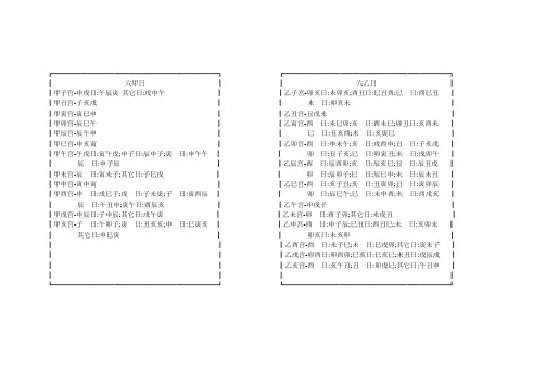 大六壬三传速查法