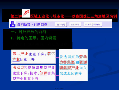 三维设计地理第一轮高考总复习课件第部分第十五章区域经济发展第二讲区域工业化与城市化以我国珠江三角洲地