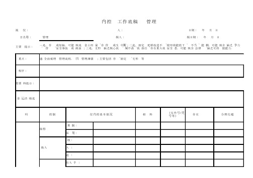 内控审计工作底稿资产管理