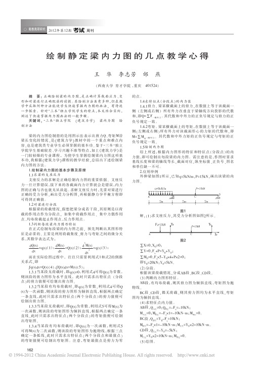 绘制静定梁内力图的几点教学心得