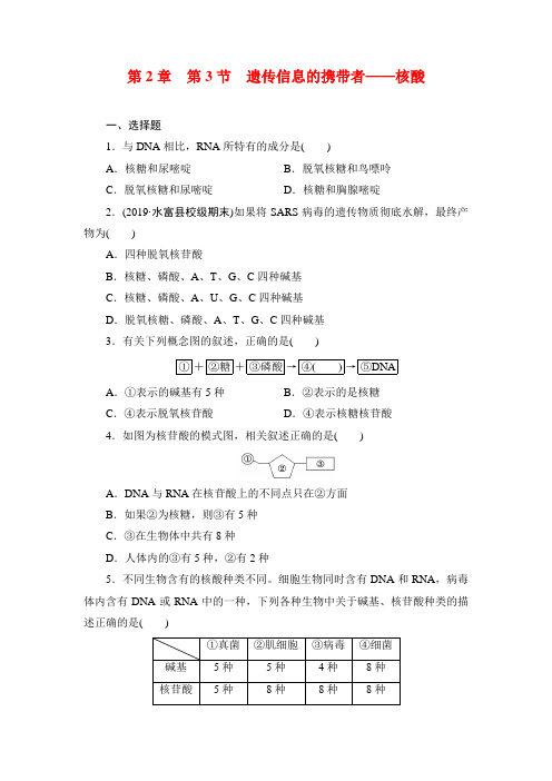 人教版生物必修一课时达标练附解析第2章第3节