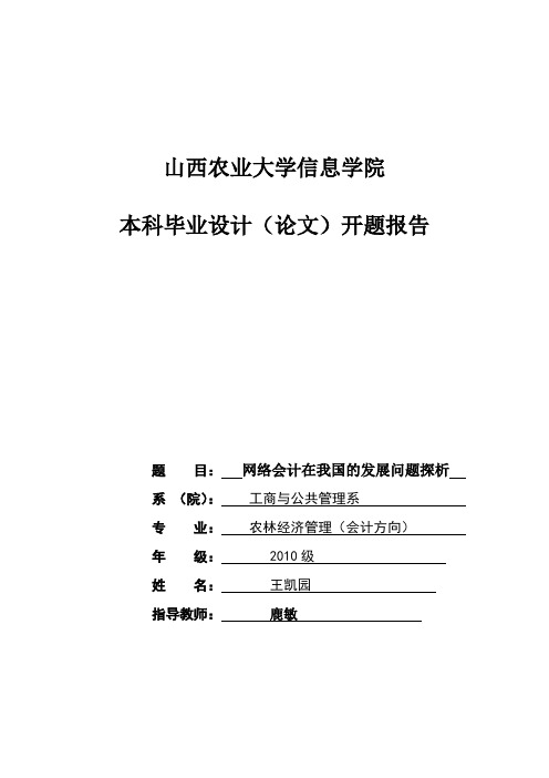 开题报告电子版园