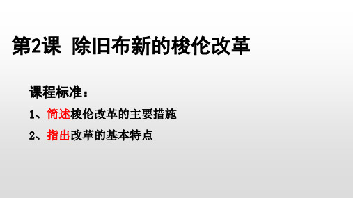 人教版高中历史选修一第1单元第2课除旧布新的梭伦改革课件(共22张PPT)