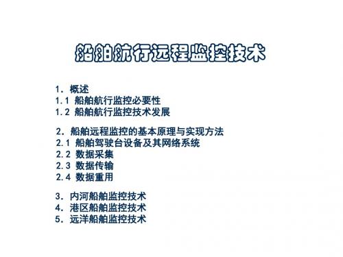 船舶航行远程监控技术 72页PPT文档