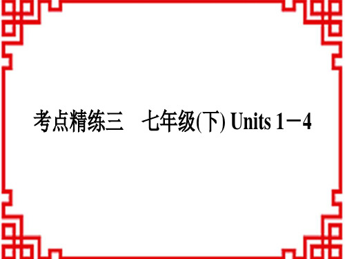 中考英语人教版 教材系统复习考点精练三 七年级(下)Units 1-4