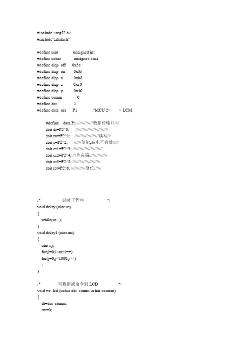 51单片机+19264程序