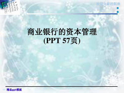 商业银行的资本管理(PPT-57页)