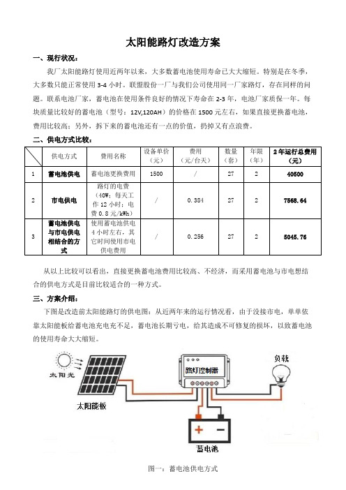 太阳能路灯改造方案