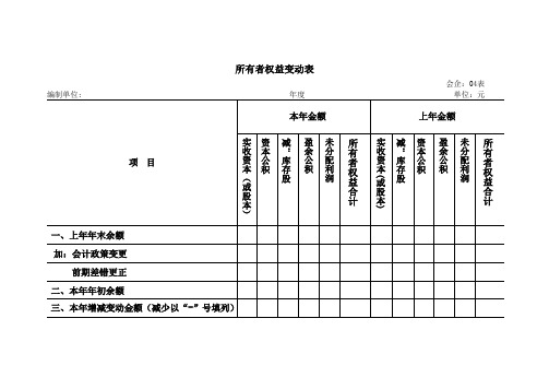 所有者权益(股东权益)变动表费下载62183131