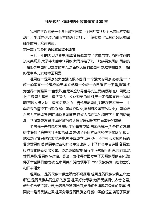 我身边的民族团结小故事作文800字