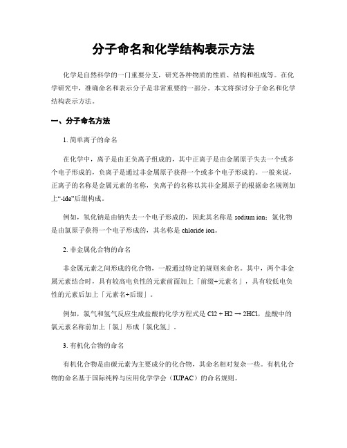 分子命名和化学结构表示方法