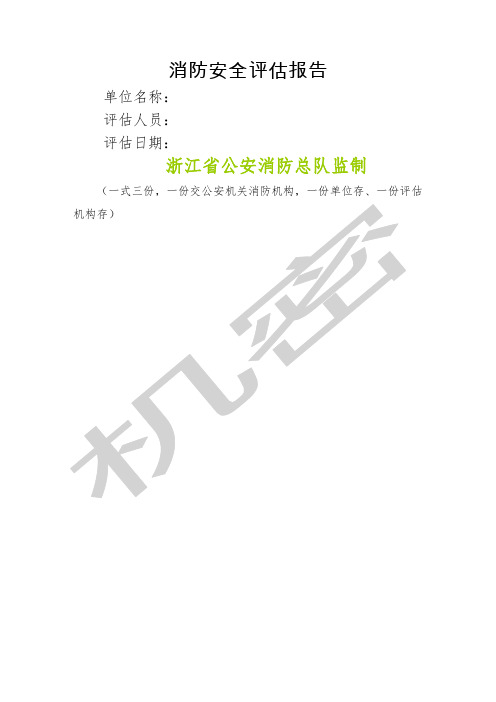 消防安全评估报告模板,浙江消防