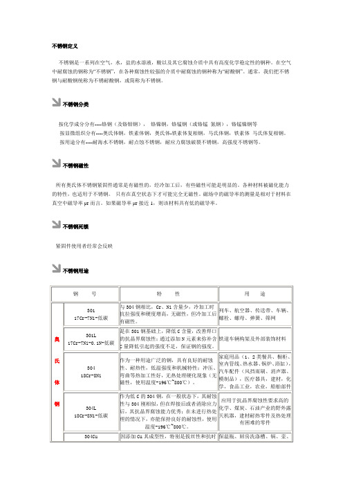 不锈钢资料