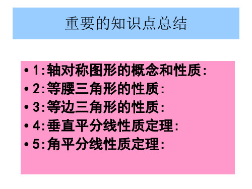 重要知识点总结PPT课件