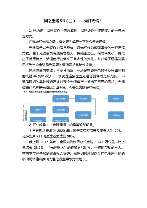 国之重器5G（三）——光纤光缆！