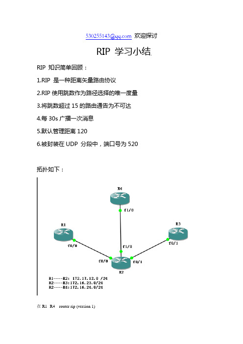 RIP 学习小结