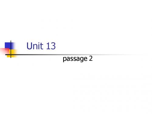 医学英语视听说Unit 13