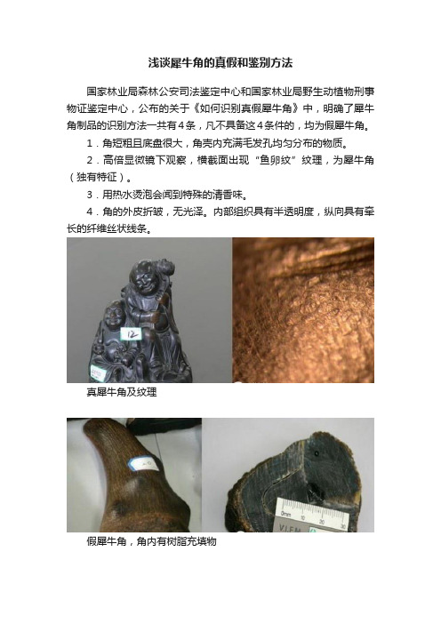 浅谈犀牛角的真假和鉴别方法