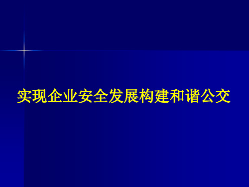 实现企业安全发展构建和谐公交(PPT131页)