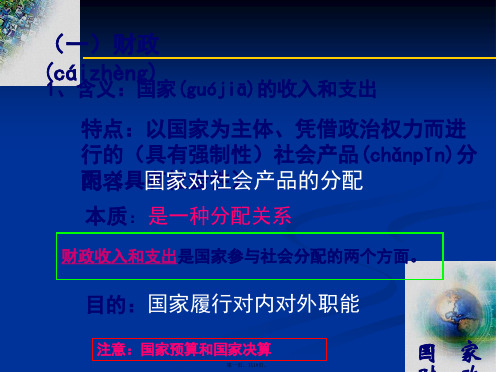 高一政治381国家财政课件新人教必修1