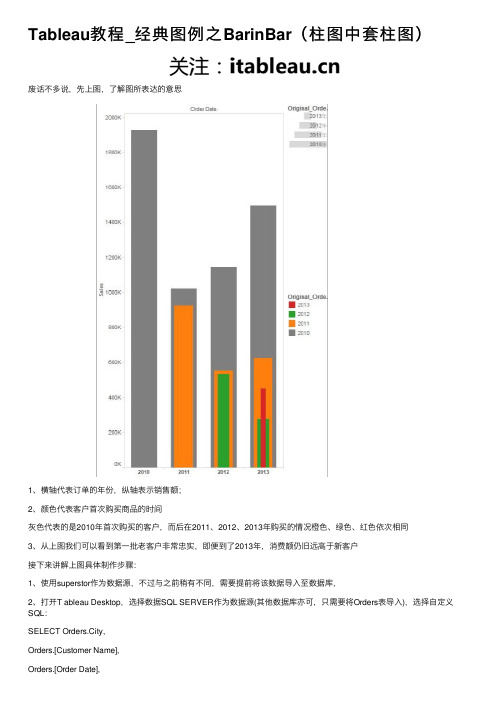 Tableau教程_经典图例之BarinBar（柱图中套柱图）