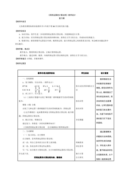 数学人教版六年级下册四则混合运算