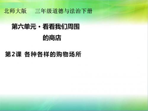 北师大版三年级下册道德与法治2.各种各样的购物场所 课件