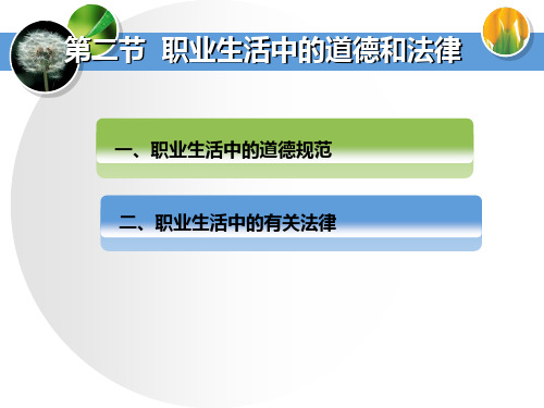 思想道德修养与法律基础821 职业生活中的道德与法律