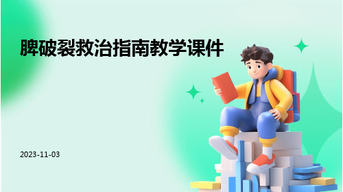 脾破裂救治指南教学课件