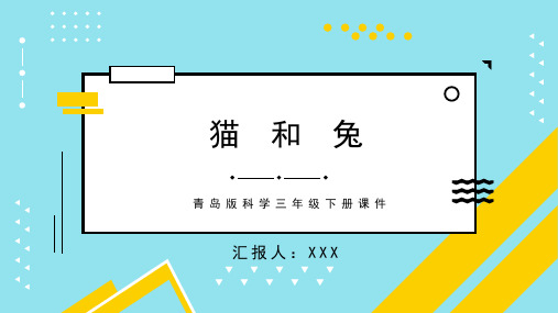 青岛版科学三年级下册课件猫和兔PPT模板