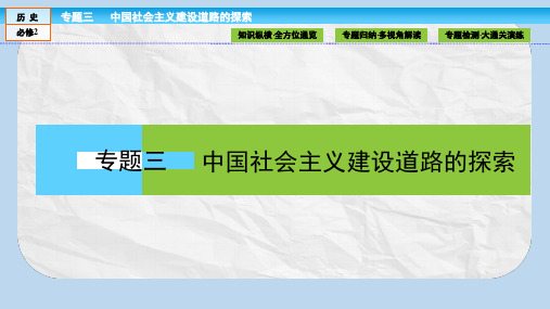 高中历史专题3中国社会主义建设道路的探索专题高效整合课件人民版必修2